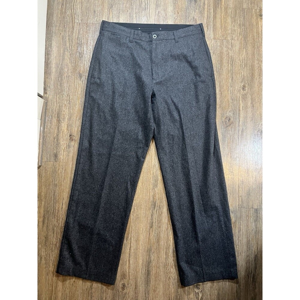 Vintage Gap Pants Mens 36x32 Dark Gray Straight Leg Preppy Wool Blend